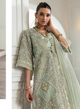 Crimson X Saira Shakira Embroidered Organza 3 Piece Unstitched Suit CSS24W D-01 ART DECO GLITZ